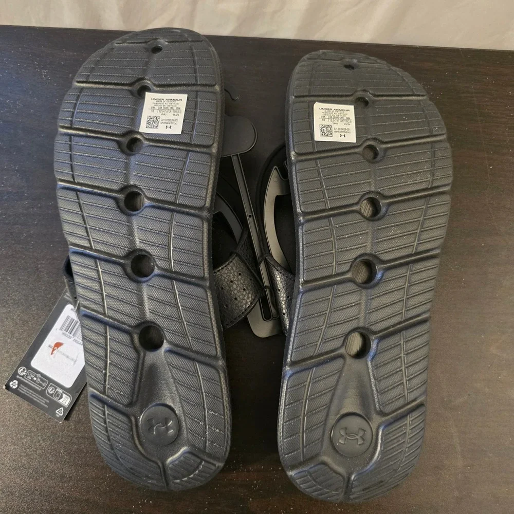 Under Armour Ignite Pro T Size 13 Mens Black Athletic Flip Flop Sandals 3026026